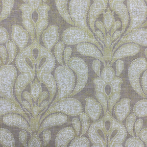 Trousseau in Dove | Paisley Damask in Gold / Taupe | Linen Upholstery / Drapery Fabric | Richloom | 54" Wide | By the Yard