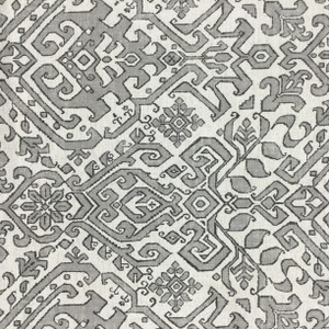 Zaire in Gunmetal | Aztec Design in Grey / Beige | Upholstery / Drapery Fabric | Richloom | 54" Wide | By the Yard