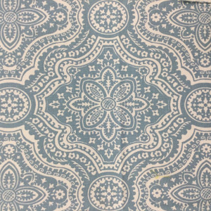 Seaglass Blue Floral Damask Printed Home Decor Fabric | Drapery | Slipcovers | Decor | By The Yard | 45" Wide