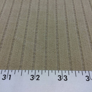 1 Yard Piece of Horizontal Stripes in Beige Chenille | Upholstery Fabric | 56 Wide | By the Yard