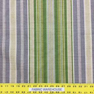 Vera Cruz By Tommy Bahama Green Stripe Printed Drapery And Upholstery Fabric