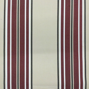 Vintage Stripes in Burgundy / Black / Beige | Outdoor Awning / Marine Fabric | Sunbrella-like | 46" Wide | By the Yard | Waterproof