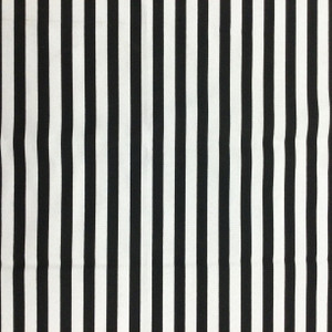 Black and White Stripe Print Home Decor Fabric | Drapery | Slipcover | Pillows | By The Yard | 54" Wide