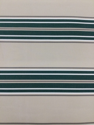 Beige/ Forest Green /Khaki Stripe | 46 inch | Awning and Marine Weight Fabric | Outdoor Coverings | By The Yard