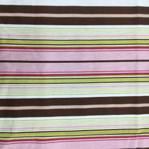 "Terrace" Premier Prints | Stripes in Pink / Brown / Green | Home Decor / Drapery Fabric | 54" Wide | By the Yard