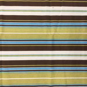 "Terrace" Premier Prints | Stripes in Blue / Green / Brown | Home Decor / Drapery Fabric | 54" Wide | By the Yard