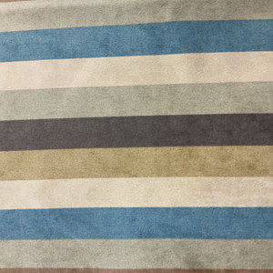 Desert Stripe Multicolor Microfiber in Tan |Taupe | Brown | Mocha | Turquoise | Plush | Mid Weight Upholstery Fabric | 54 inch Wide | By the Yard