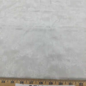 Ivory Floral Jaquard Taffeta Fabric | 100 % Polyester | Special Occasion Apparel | 60 inch Wide | By The Yard