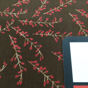 Budding Branch in Brown and Red |  Mid Weight Upholstery Fabric | Home Decor | Slipcover | Drapery | 54 Inch Wide | By The Yard