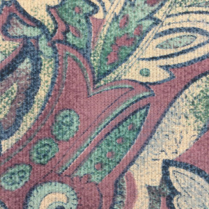 Purple and Teal Paisley Sheer Mesh Print Knit Fabric | Clothing and Apparel | 60 inch Wide | By The Yard