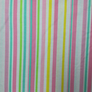 Pastel Stripes in Pink / Blue / Green / Yellow | Quilting Fabric | 100% Cotton | 44 wide | By the Yard