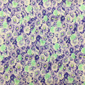 Floral | Purple / Blue | Quilting Fabric | 100% Cotton | 44 wide | By the Yard