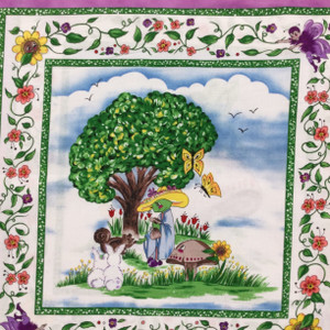 Fantasy Fairy Pillow Panel On Lavender | Riverwoods Collection | Katrinka Sweetblossom | 24x44 Inch |100 % Cotton  | Quilting Panel