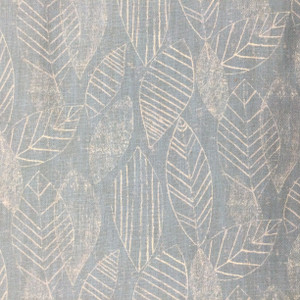 Modern Leaf Print in Blue and White | R-TRACE NIAGARA | Upholstery Fabric | Regal Fabrics Brand | 54 inch Wide | By the Yard