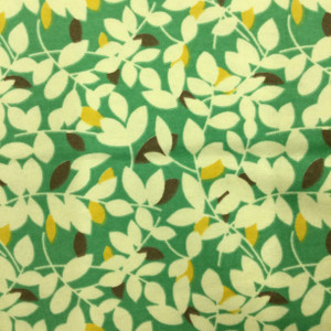Leafy Vines in Green / Brown / Cream | Flannel Fabric | 44 Wide | 100% Cotton | By The Yard 119