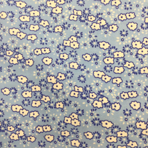 Retro Floral in Blue and White |  Flannel Fabric | 44 Wide | 100% Cotton | By The Yard 208