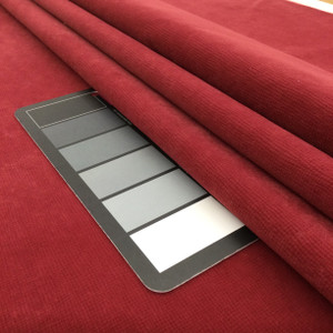 Nova in Ruby  | Velvet Upholstery Fabric | Crosshatch Textured in Red | Microfiber Velvet | 54 wide | By The Yard