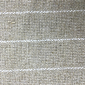 Neutral Horizontal Pin Stripes in Beige and White  | Drapery / Upholstery / Slipcover Fabric | 54" Wide | By the Yard