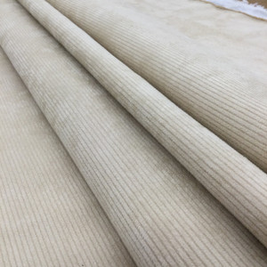 Khaki Microsuede Corduroy | Upholstery Fabric | Durable / Stain Resistant | 54" Wide | By the Yard