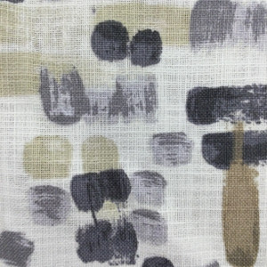 Gigi in Stone | Painterly Abstract in Grey / Taupe / Ivory  | Home Decor  / Drapery Fabric | 100% Cotton | 54" Wide | By the Yard