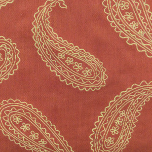 Simple Paisley in Dark Orange / Gold | Drapery / Upholstery Fabric | 54" Wide | By the Yard