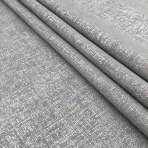 Brilliance in Slate | Upholstery & Curtain Fabric | Mottled Weave in Mettalic Silver Grey | 54 wide | By The Yard