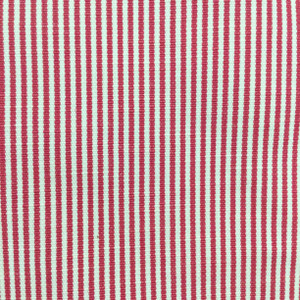 Striped Canvas Fabric in Dark Pink and White  | Slipcovers / Upholstery | 100 % Cotton | 54" Wide | By the Yard | Jockey in Passion Flower