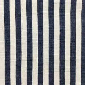 Striped Canvas Fabric in Navy Blue and White | Slipcovers / Upholstery | 100 % Cotton | 54" Wide | By the Yard | Manu in Navy