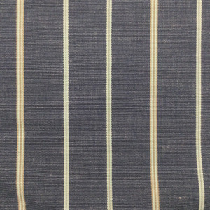 Striped Canvas Fabric in Jean Blue / Off White / Tan  | Slipcovers / Upholstery | 100 % Cotton | 54" Wide | By the Yard | Jordan in Bluestone