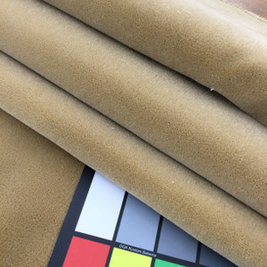 Tan Plush Velvet Fabric | Upholstery | Heavy Weight | 54" Wide | By the Yard | Mojo in Macchiato