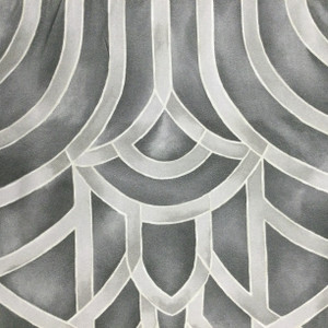 Deco Design Home Decor Fabric | Grey / Off White | Upholstery / Drapery | 54" Wide | By the Yard | Kaufmann "Gotham"