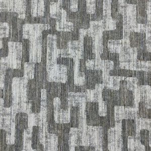 Geo Maze Jacquard Fabric | Grey / Tan / Off White | Heavyweight Upholstery | 54" Wide | By the Yard |