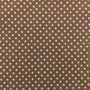 Polka Dots | Home Decor Fabric | Brown / Blue | Drapery | 54" Wide | By the Yard | Premier Prints "Dottie"