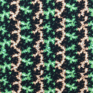 Abstract in Black / Green / Peach | Quilting Fabric | 44" Wide | 100% Cotton | By the yard