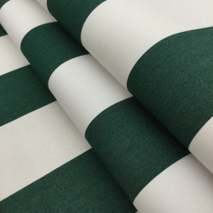 3 Yard Piece of 4806-0000 | Beaufort Forest Green Striped  Sunbrella | 46 Inch | Marine And Awning