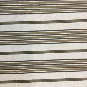 2.33 Yard Piece of Neutral Stripes in Tan and Brown | Upholstery Fabric | 56 Wide | By the Yard