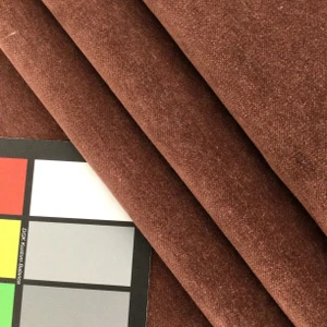 Velvet Fabric in Burgundy Red | Upholstery / Pillows | 57" Wide | By the Yard | Leslie Jee Textiles "Ritz" in Bourdeaux