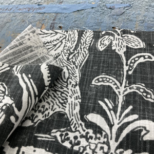 Richloom Platinum Howland Slub Duck Graphite | Medium/Heavyweight Duck Fabric | Home Decor Fabric | 54" Wide