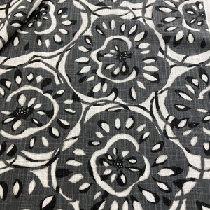 Richloom Platinum Inaki Slub Duck Graphite | Medium/Heavyweight Duck, Woven Fabric | Home Decor Fabric | 54" Wide