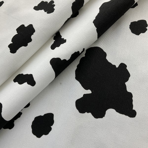 Poly/Cotton Twill Cow Print Black/White | Medium Weight Twill Fabric | Home Decor Fabric | 60" Wide