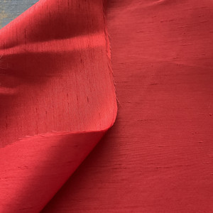 120" Faux Dupioni Red | Very Lightweight Dupioni Fabric | Home Decor Fabric | 120" Wide
