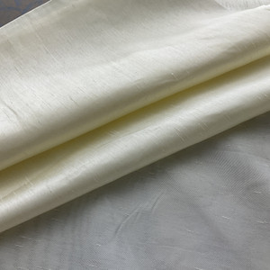 120" Faux Dupioni Ivory | Very Lightweight Dupioni Fabric | Home Decor Fabric | 120" Wide