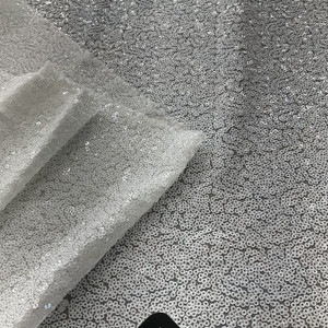 Glitz Sequin & Mesh White | Medium Weight Mesh Fabric | Home Decor Fabric | 52" Wide