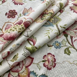 P Kaufmann Ophilia Blossom Linen | Heavyweight Linen Fabric | Home Decor Fabric | 54" Wide