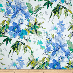 Covington Nadine Twill Cabana Blue | Lightweight Twill Fabric | Home Decor Fabric | 57" Wide