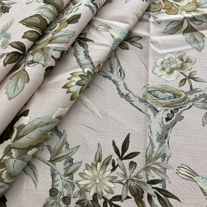 Waverly Nora Floral Slub Duck Chambray, Medium Weight Duck Fabric, Home  Decor Fabric