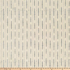 Kravet Outlet Designer Embroidered Linen Metal | Lightweight Duck Fabric | Home Decor Fabric | 49" Wide