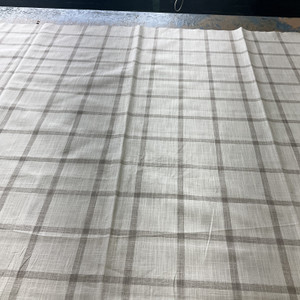 Premier Prints Modern Farmhouse Aaron Windowpane Slub Canvas Ecru | Medium Weight Canvas Fabric | Home Decor Fabric | 54" Wide