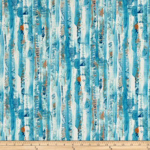 PKL Studio Indoor/Outdoor Drifting Caribbean | Medium Weight Outdoor Fabric | Home Decor Fabric | 54" Wide