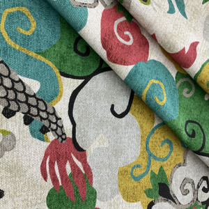 P Kaufmann Magic Dragon Firecracker | Medium/Heavyweight Duck Fabric | Home Decor Fabric | 54" Wide